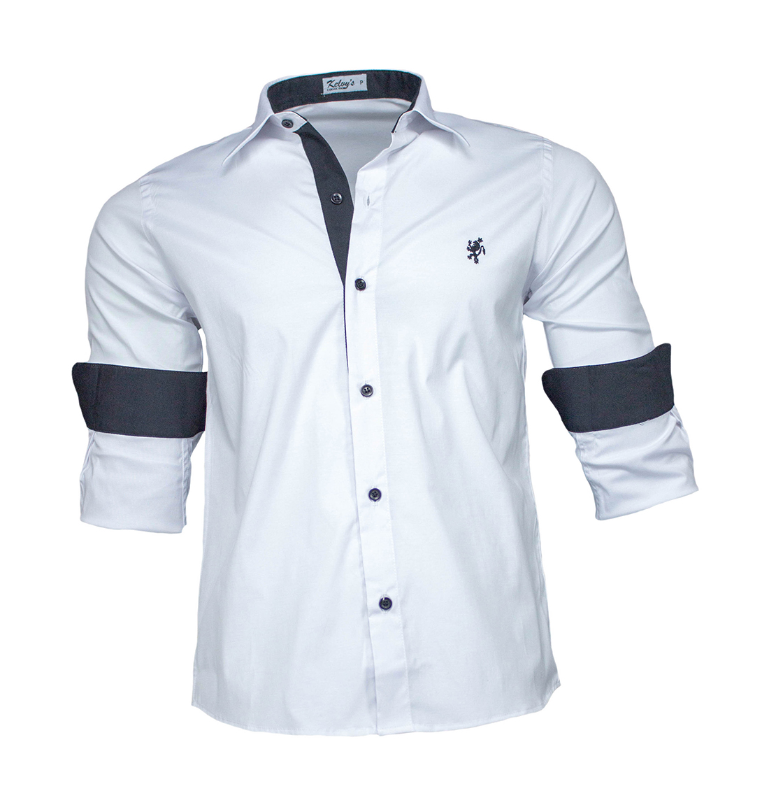 Camisa Xadrez Masculina Kelvy's Preto e Branco