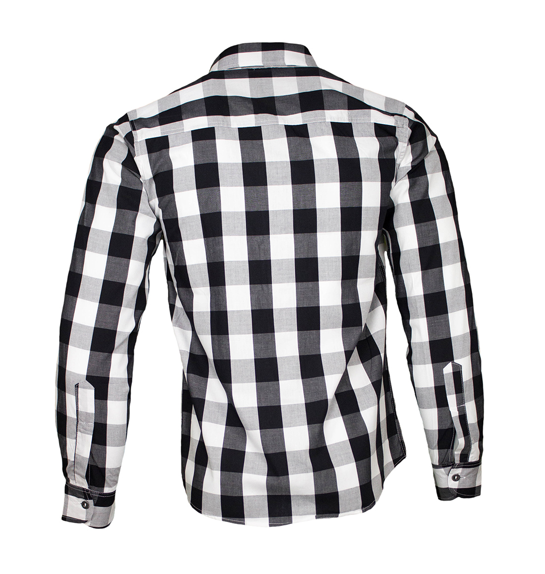 Camisa Work Xadrez Branco Com Fundo Preto - 2504xwz48809