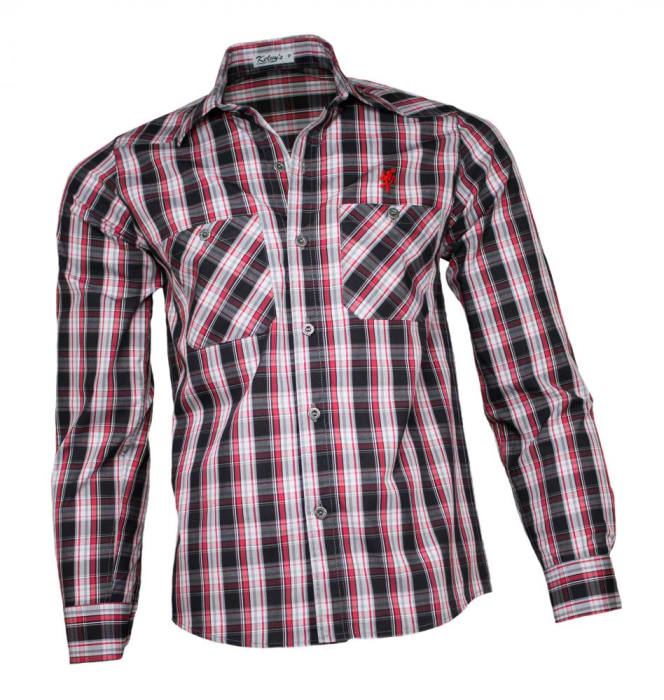 camisa vermelha xadrez masculina