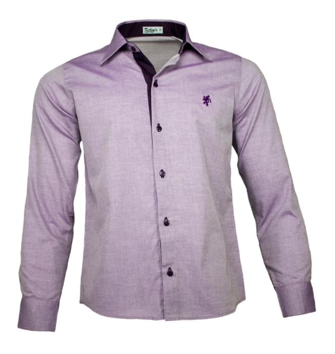 Camisa Social Masculina Lilas (0)