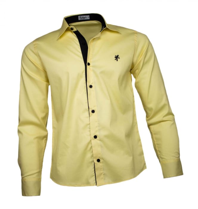 Camisa Social Masculina Amarela (0)