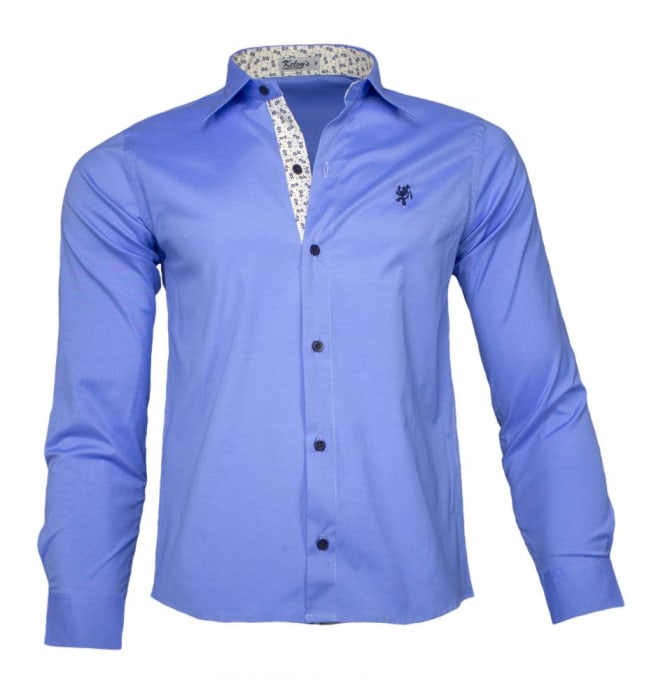 Camisa Social Masculina Azul Claro (0)