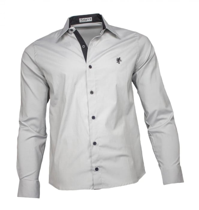 Camisa Masculina Social Cinza (0)