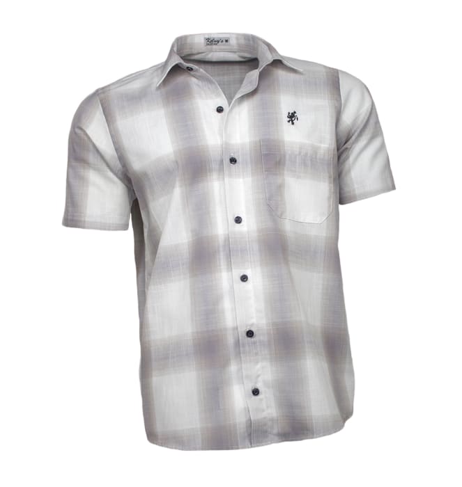 camisa-masculina-manga-curta-quadriculada-lilas