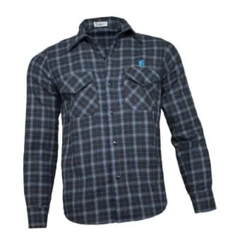 Camisa Xadrez Masculina Flanela Preto Azul (0)