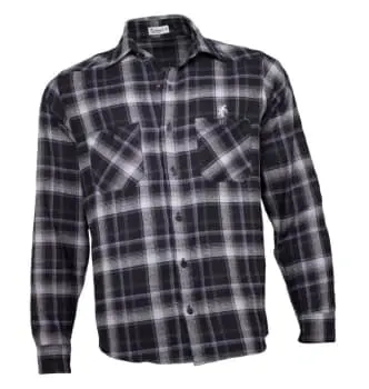Camisa Xadrez Masculina Flanela Preto Cinza (0)