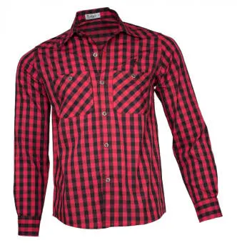 Camisa Xadrez Masculina Vermelho Preto Pequeno (0)