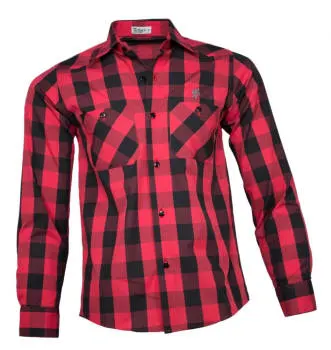 Camisa Xadrez Masculina Vermelho Preto (0)