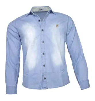 Camisa Jeans Masculina Sem Bolso Delave (0)