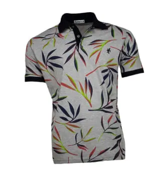 Camisa Polo Masculina Cinza Tropical (0)