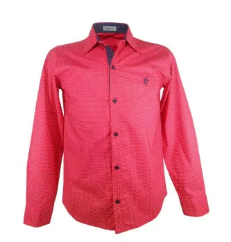 Camisa Estampada Vermelha Poa (0)