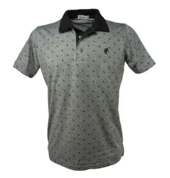 Camisa Polo Masculina Cinza Estampada (0)