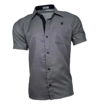 Camisa Masculina Manga Curta Grafite (0)