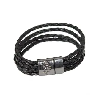 Pulseira Masculina Couro Trançada (0)