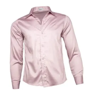 Camisa Social Masculina Acetinada Rose (0)