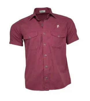 Camisa Sarja Masculina Marsala (0)