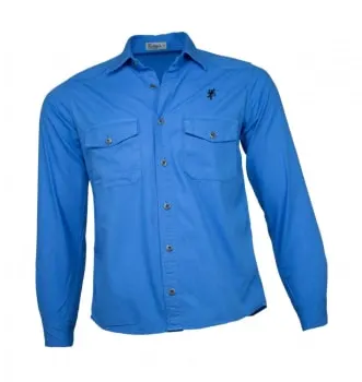 Camisa Sarja Masculina Azul Royal (0)