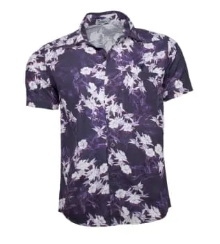 Camisa Floral Masculina Roxa (0)