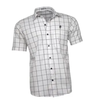 camisa-masculina-manga-curta-quadriculada-branca