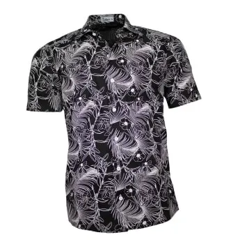 Camisa-floral-preta-folhagem