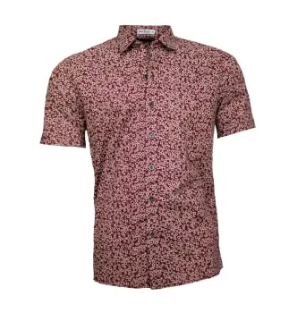 Camisa-estampada-masculina-quadradinhos-vinho